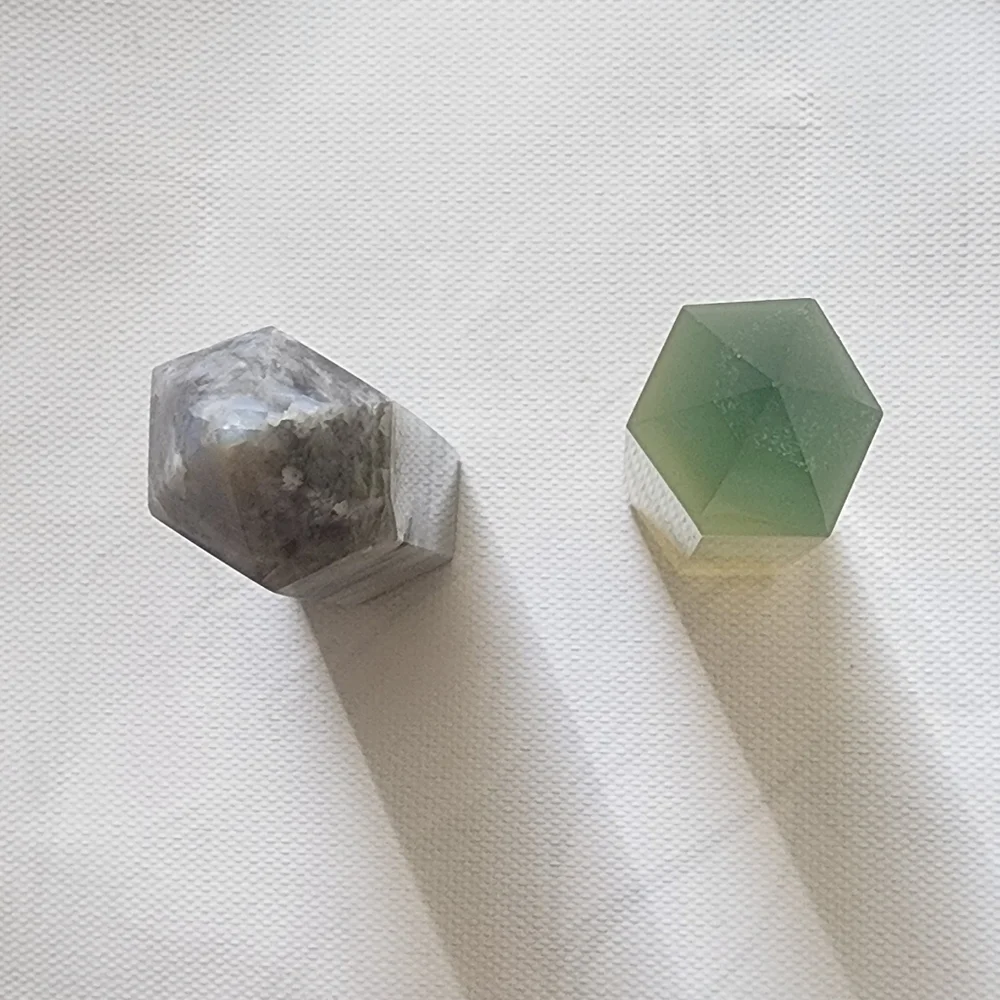1 Blue Calcite And 1 Fluorite  Tower # 1 Natural And Authentic